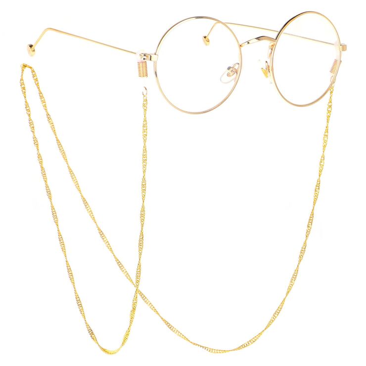 Gold-colored metal non-slip chain, for glasses and masks GS002