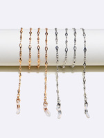 Set of two glasses chain with rhinestones and lips GM063