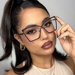 Metal glasses with blue light protection for women 68237-PN