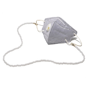 Металлическая цепочка с искусственным жемчугом для очков и масок GL1123