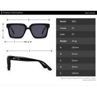 Plastic square sunglasses for men Elit 3601-EL