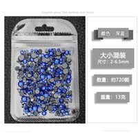 Set of rhinestones with flat bottom for decorating frames and glasses, 32 colors, size 2-6.5 mm, ~720 pcs. PD0002 