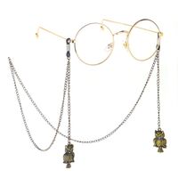 Металлическая нескользящая цепочка бронзового цвета, с подвеской в виде совы, для очков и масок GL202