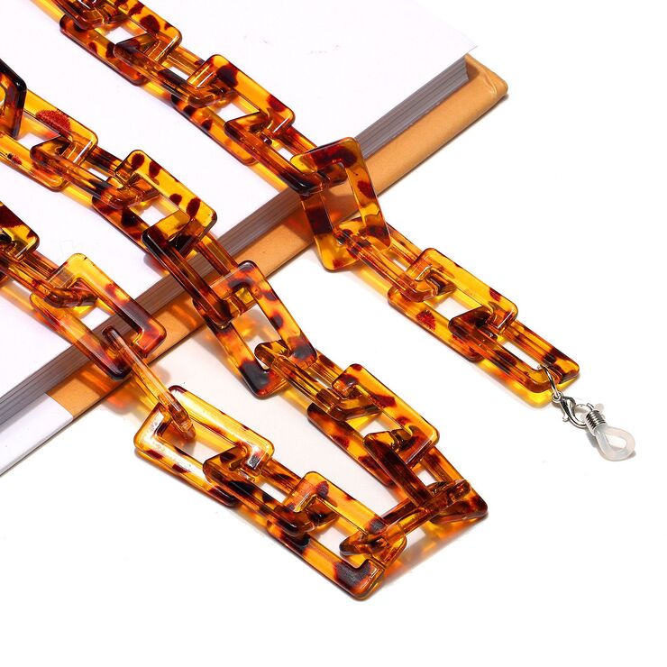 Natural black stone glasses chain GL1199