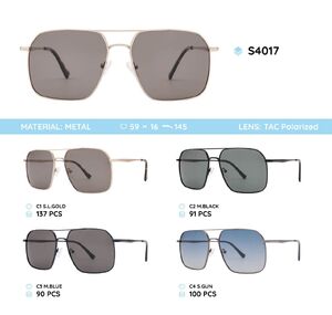 Metal frame polarized sunglasses S4017