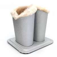 Double eyeglasses and accessories plush case stand holder H008-4-HE