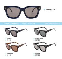 Plastic acetate frame polarized sunglasses WD6024