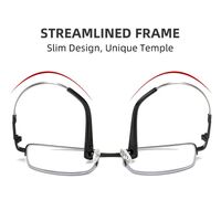 Nylor titanium metal reading glasses with Blue Ray Cut protection for men KY88110, diopters: from 0.00 to +4.00