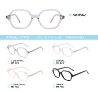 Plastic acetate eyeglasses frame with spring hinges WD1562
