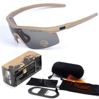 Safety shockproof tactical goggles +3 caps 战术套装-0051-2