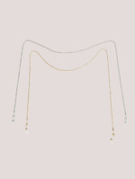 Модная разноцветная цепочка для очков из рисовых бусин с кружевными бантами GM043