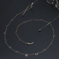 Metal non-slip chain, with star and moon, for glasses and masks GL693