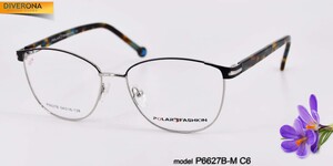 Metal frames for glasses Polar Fashion P6627B-M