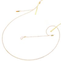 Gold-colored metal non-slip chain, with pendant rabbit and carrot, for glasses and masks GL243