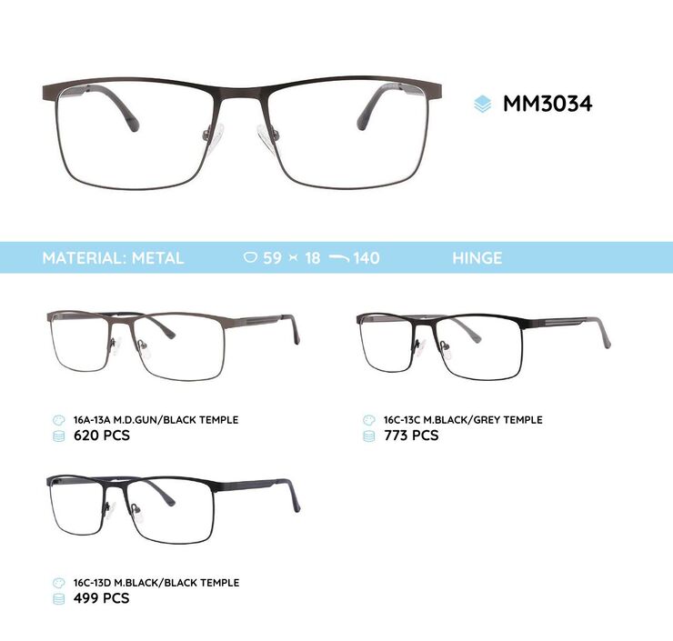 Оправа для очков металлическая мужская MM3034