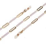 Metal non-slip chain gold, with pearl, for glasses and masks GL1529