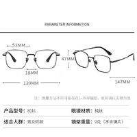 Metal pure titanium frame SANTA 纯钛S8011