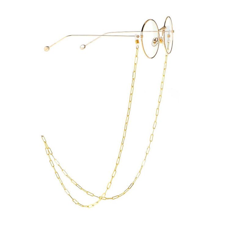 Gold-colored metal non-slip chain, for glasses and masks GL960