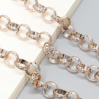 Металлическая нескользящая цепочка, золотая толстая, для очков и масок GL275