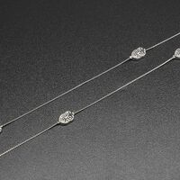 Silver-colored metal non-slip chain, with pendant owl, for glasses and masks GL400-1