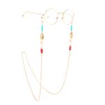 Metal non-slip chain gold snake, with shells, for glasses and masks GL896