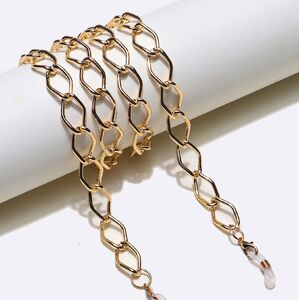 Gold-colored metal non-slip chain, thick aluminum, for glasses and masks GL1398