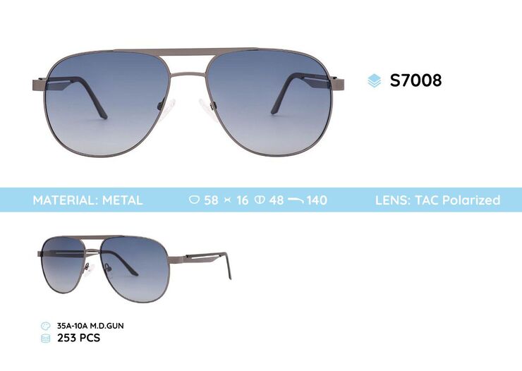 Metal frame polarized sunglasses S7008