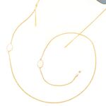 Metal non-slip gold chain, with opal pendant, for glasses and masks GS021