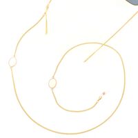 Metal non-slip gold chain, with opal pendant, for glasses and masks GS021