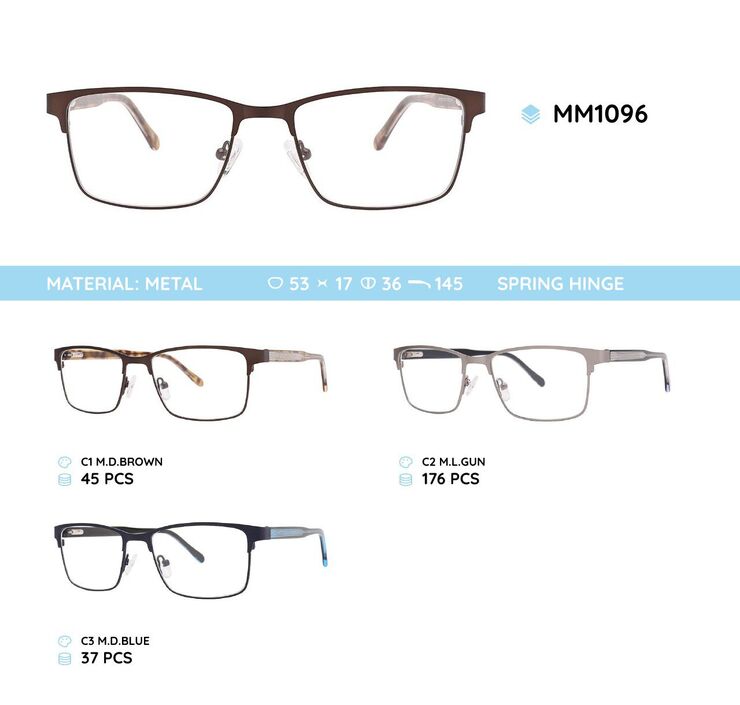 Metal men's frame for glasses MM1096