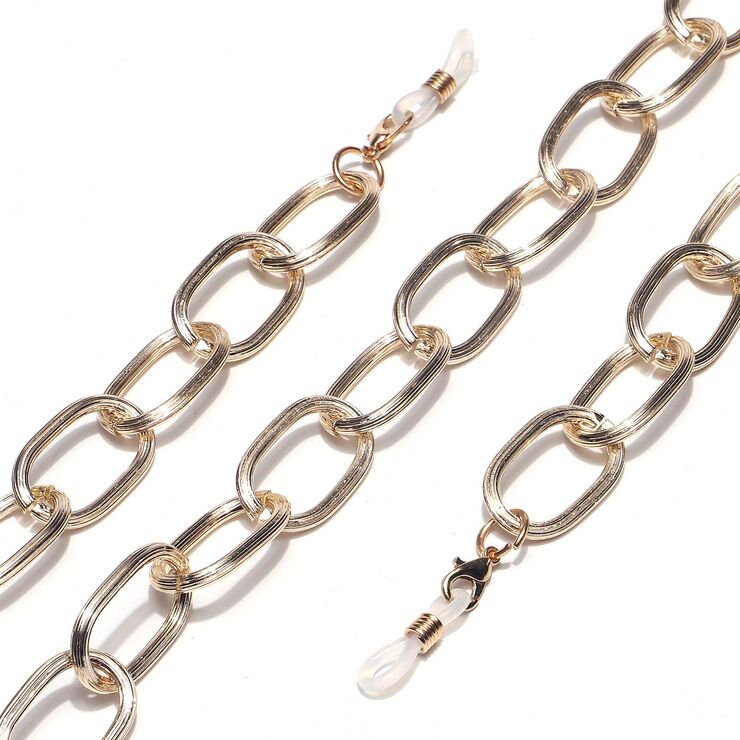 Gold-colored metal non-slip chain, thick, for glasses and masks GL1427
