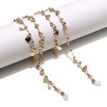 Metal non-slip chain, with heart and rhinestone, for glasses and masks GL1463