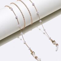 Metal non-slip chain, with pearls, for glasses and masks GL099-2
