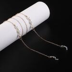 Metal non-slip chain, with pearls, for glasses and masks GL967
