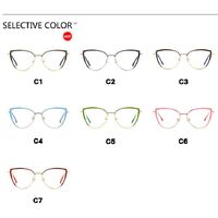 Metal glasses with blue light protection for women 8217-PN