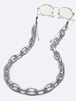 Golden glasses chain with hearts GB118