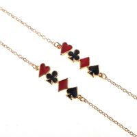 Металлическая нескользящая цепочка золотого цвета, с карточными мастями, для очков и масок GL795