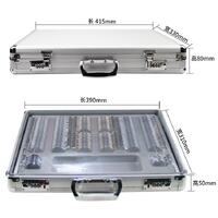 158 metal rim ophthalmic trial lens set in aluminium box