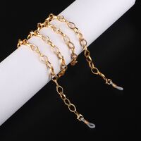 Gold-colored metal non-slip chain, thick oval, for glasses and masks GL959