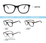 Plastic acetate eyeglasses frame for men with spring hinges WD1146