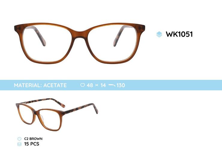 Acetate plastic frames for kids, with spring hinges WK1051