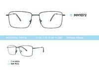 Metal men's frame for glasses with spring hinges MM1072