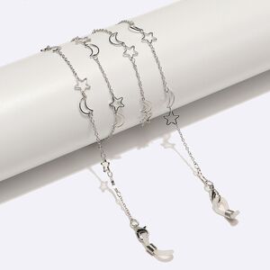 Metal non-slip chain, with star and moon, for glasses and masks GL1470