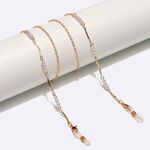 Gold-colored metal non-slip chain, with round gold and pearl, for glasses and masks GL1571