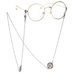 Bronze-colored metal non-slip chain, with the tree of life, for glasses and masks GL135