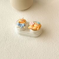 Mini soft contact lens kit retractable W-CT19蝴蝶结花熊