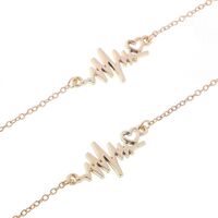 Металлическая нескользящая цепочка золотого цвета, с электрокардиограммой, для очков и масок GL256