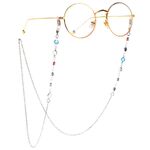 Metal non-slip chain, with rhinestones, for glasses and masks GL071-1