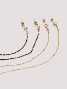 Цветная цепочка для очков, комплект из двух штук, золотая и черная GM045