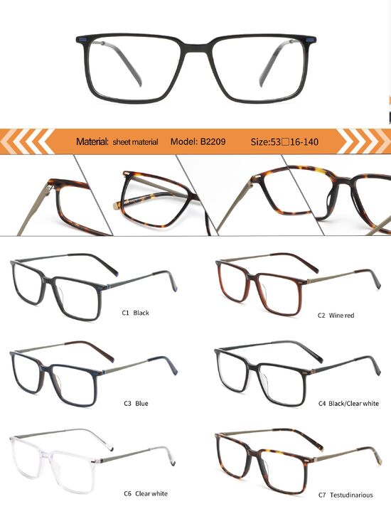 Оправа пластиковая из ацетата мужская с флексом B2209-DA